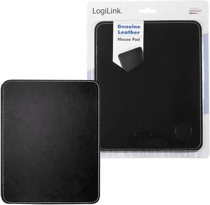 LogiLink ID0150 Mauspad Lederoptik Schwarz