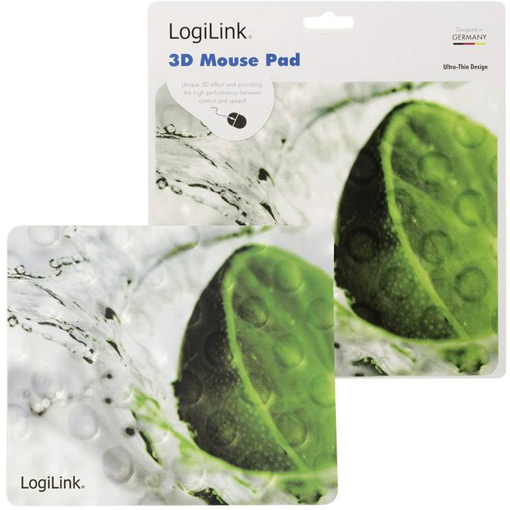 LogiLink ID0153 3D Design "Lemon" Mauspad Grün, Grau-Silber