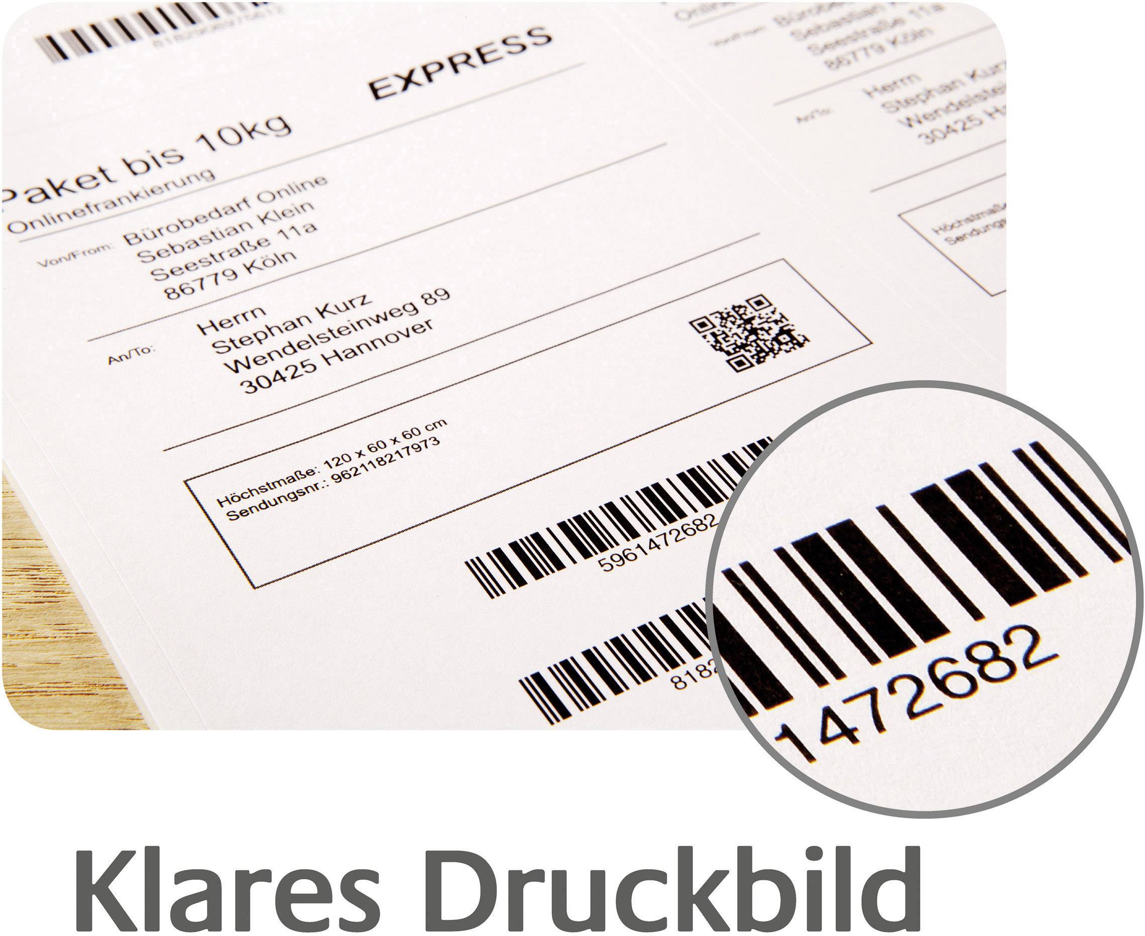 Avery-Zweckform Etiketten Rolle 103 x 199 mm Thermodirekt Papier Weiß 700 St. Permanent haftend TD8060-25 Versand-Etiketten, Adress-Etiketten