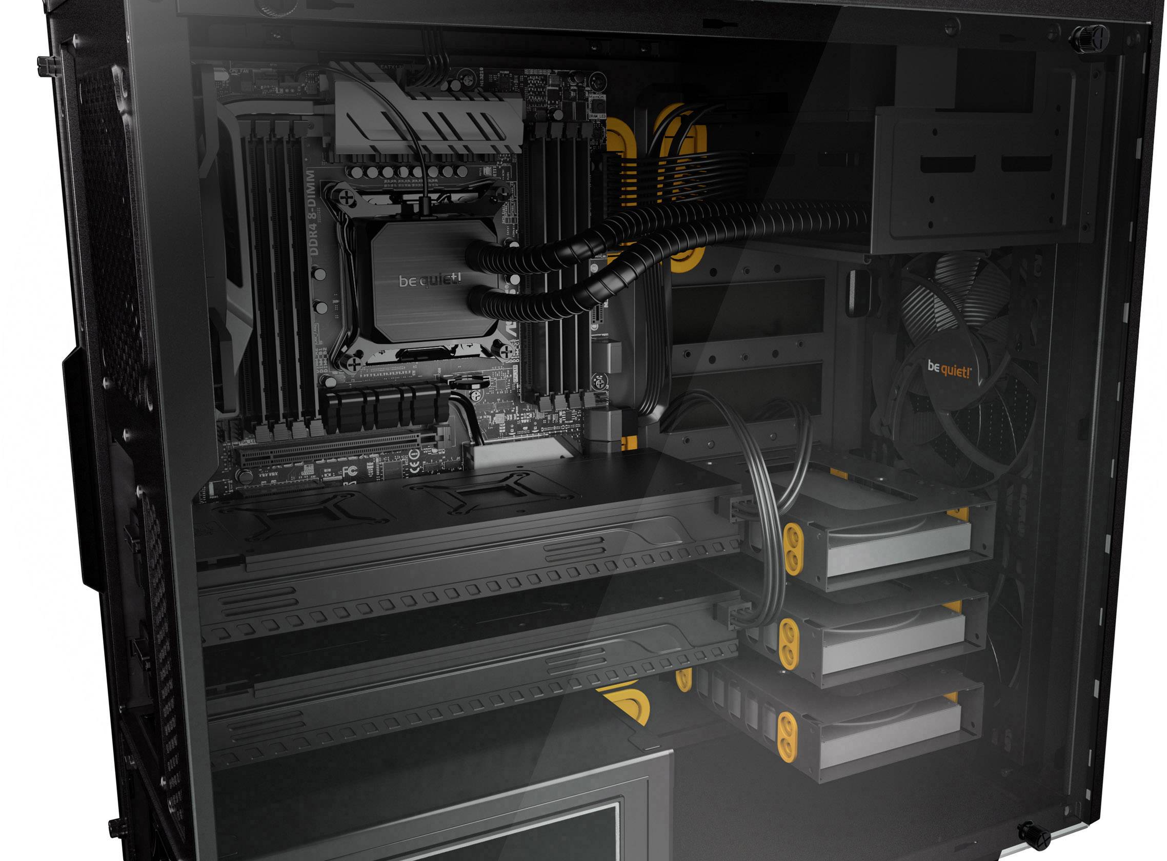 BeQuiet Pure Base 600 Midi-Tower PC-Gehäuse Schwarz, Orange