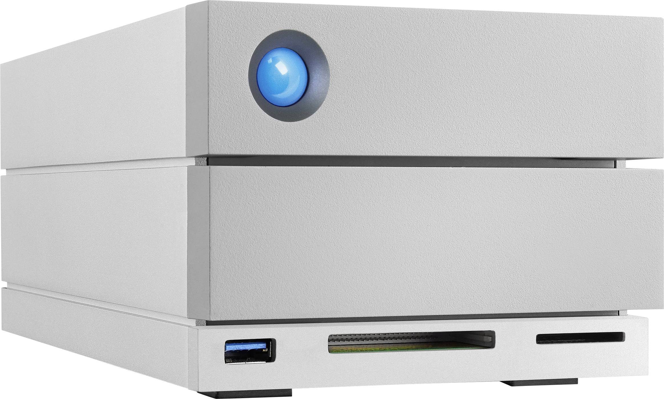 LaCie 2big Dock 20 TB Externe Festplatte 8.9 cm (3.5 Zoll) Thunderbolt 3, USB 3.2 Gen 2 (USB 3.1), DisplayPort, USB 3.2 Gen 1 (USB 3.0) Aluminium STGB