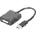Digitus DA-70842 DVI / USB 3.0 Adaptateur [1x USB 3.0 mâle type A - 1x DVI femelle 24+5 pôles] noir blindé 15.00 cm