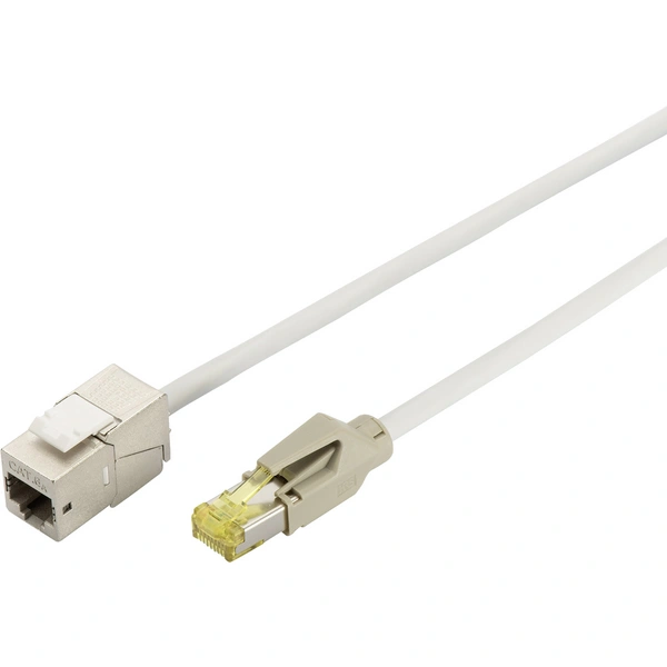 Digitus DK-1741-CP-020 RJ45 Netzwerkkabel, Patchkabel CAT 6a S/FTP 2.00m Grau Flammwidrig, Folienschirm, Geflechtschirm Digitus DK-1741-CP-020 RJ45 Netzwerkkabel, Patchkabel CAT 6a S/FTP 2.00m Grau Flammwidrig, Folienschirm, Geflechtschirm