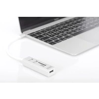Digitus DA-70243 3 Port USB 2.0-Hub mit USB-C® Stecker, mit Aluminiumgehäuse, mit OTG-Funktion, mit eingebautem SD-Kartenleser Digitus DA-70243 3 Port USB 2.0-Hub mit USB-C® Stecker, mit Aluminiumgehäuse, mit OTG-Funktion, mit eingebautem SD-Kartenleser