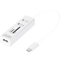 Digitus DA-70243 3 Port USB 2.0-Hub mit USB-C® Stecker, mit Aluminiumgehäuse, mit OTG-Funktion, mit eingebautem SD-Kartenleser Digitus DA-70243 3 Port USB 2.0-Hub mit USB-C® Stecker, mit Aluminiumgehäuse, mit OTG-Funktion, mit eingebautem SD-Kartenleser
