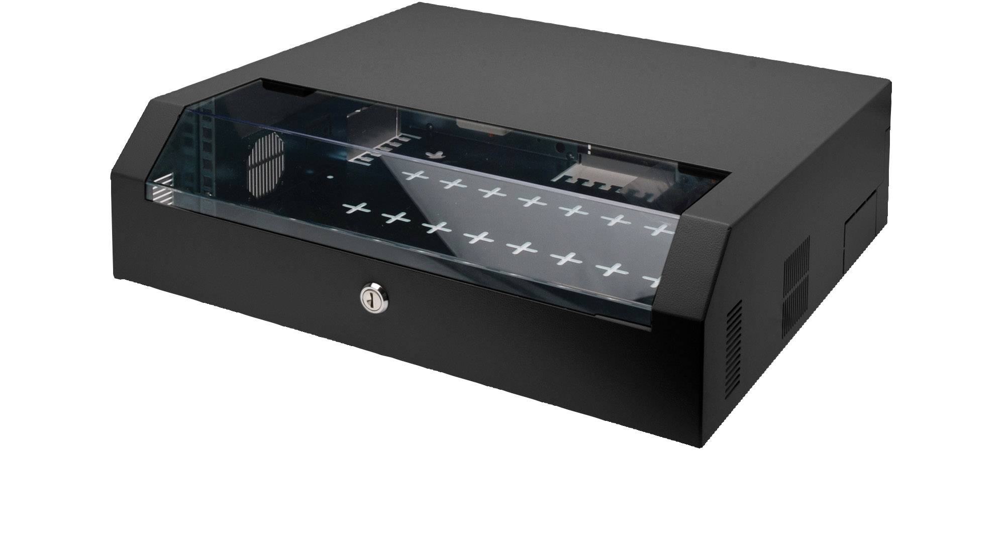 Digitus DN-19 04U-PB-B 19 Zoll Wandgehäuse (B x H x T) 500 x 145 x 475 mm 3 HE Schwarz (RAL 9005)