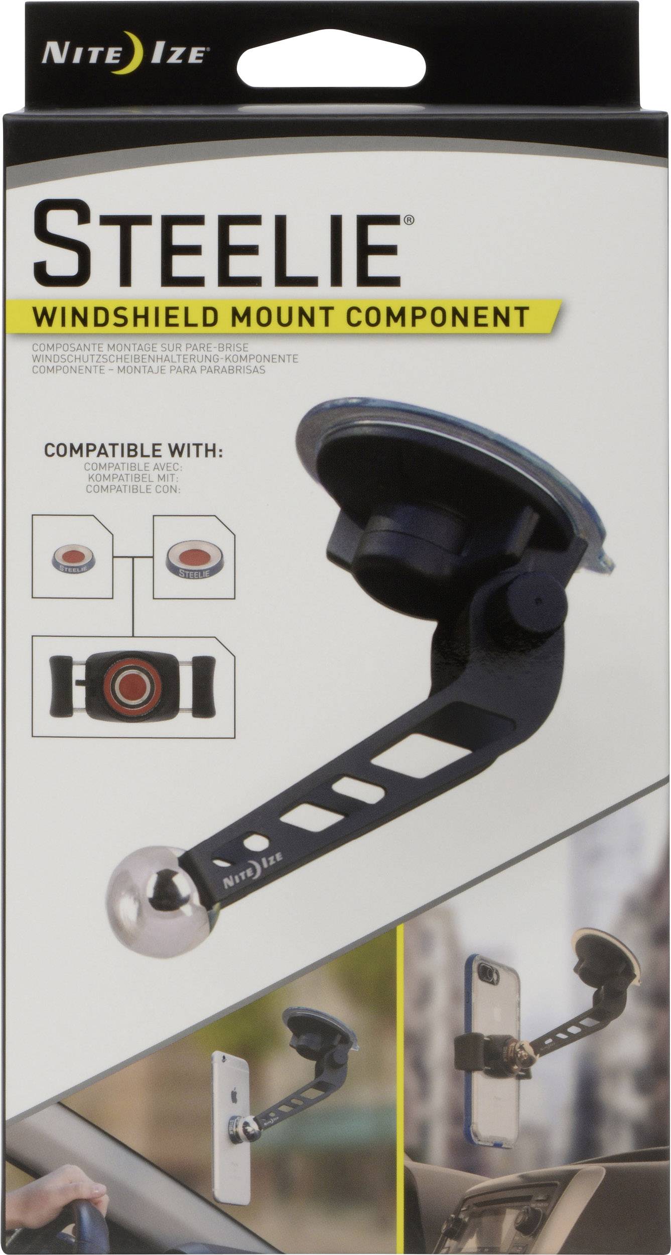 NITE Ize Steelie Windshield Mount Saugnapf Handy-Kfz-Halterung 360° drehbar