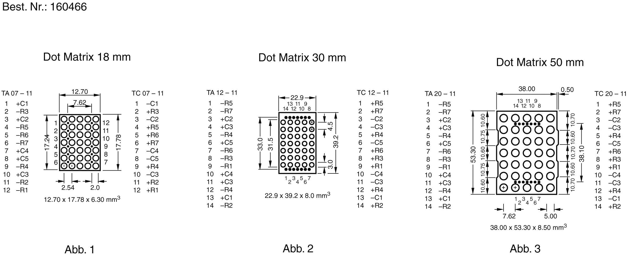 Kingbright Punkt-Matrix-Anzeige Rot 18 mm 2 V TC07-11HWA