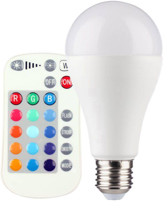 Müller-Licht 400349 LED EEK G (A - G) E27 Glühlampenform 10W = 60W RGBW (Ø x L) 65mm x 130mm colorchanging, dimmbar, inkl