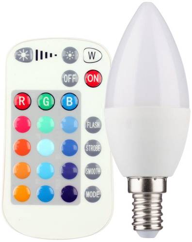 Müller Licht LED EEK A (A++ - E) E14 Kerzenform 5W = 25W RGBW (Ø x L) 37mm x 103mm colorchanging,