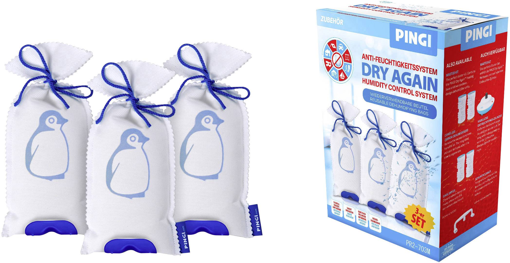 PINGI PR-703M Luftentfeuchter-Beutel Weiß, Blau