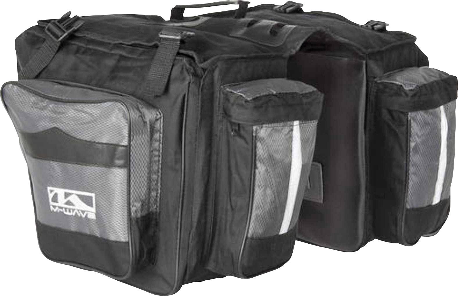 M-Wave Amsterdam Triple Gepäckträgertasche Schwarz, Grau