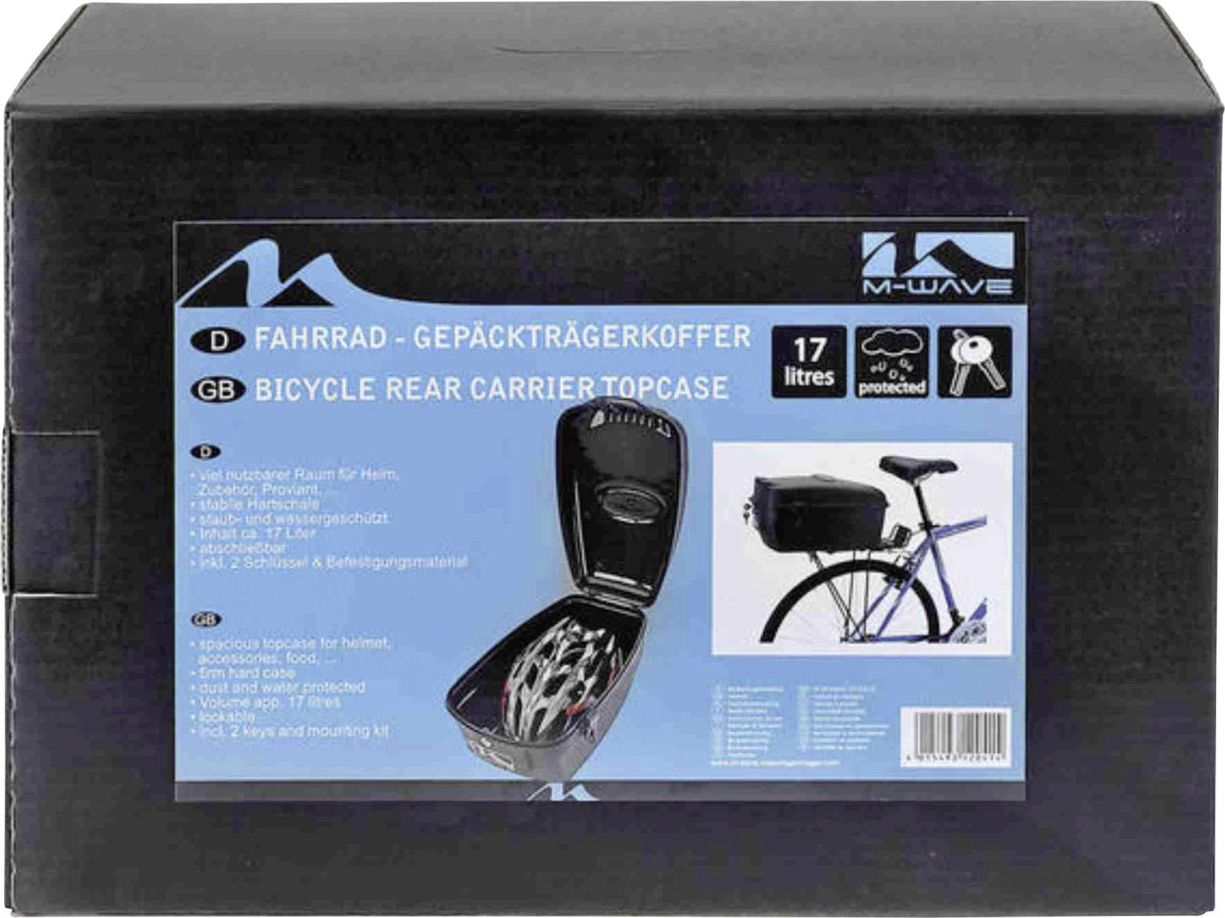 M-Wave Topcase Amsterdam L Gepäckträgerbox Schwarz