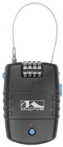 M-Wave LOCK`N`ROL Kabelschloss Schwarz mit Alarm Zahlenschloss