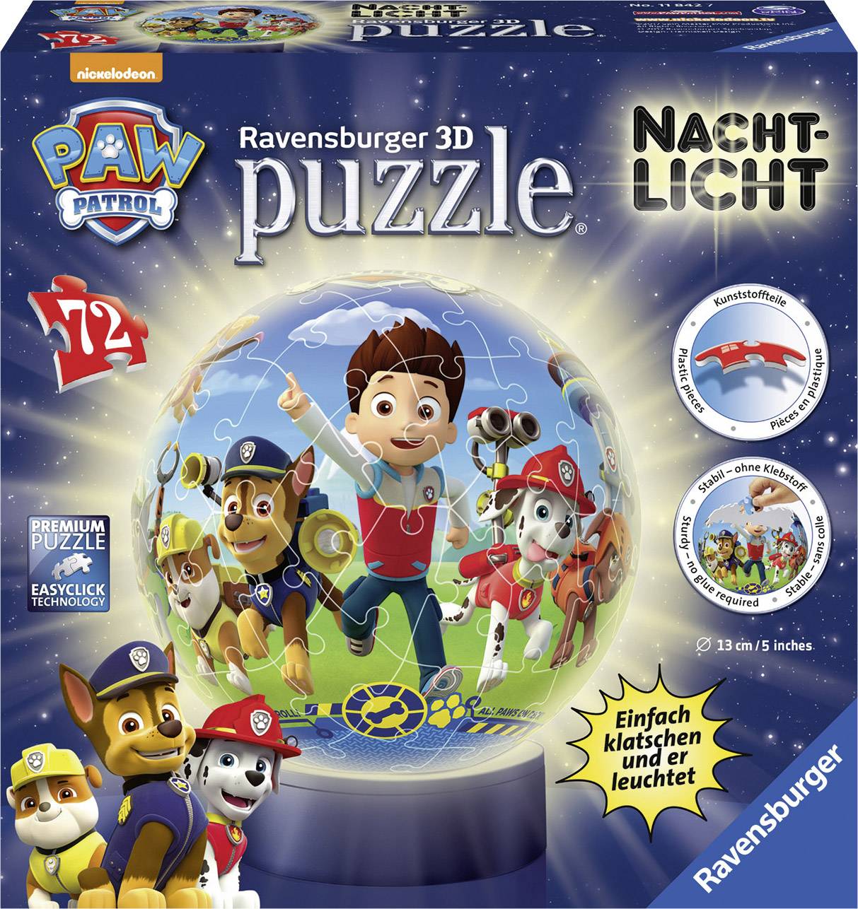 Ravensburger Paw Patrol Puzzleball + Nachtlicht