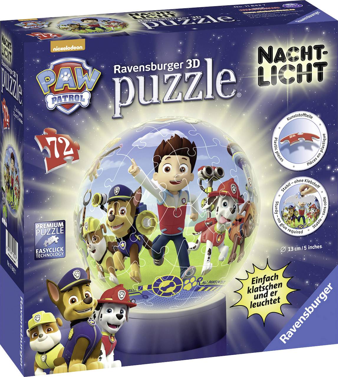 Ravensburger Paw Patrol Puzzleball + Nachtlicht