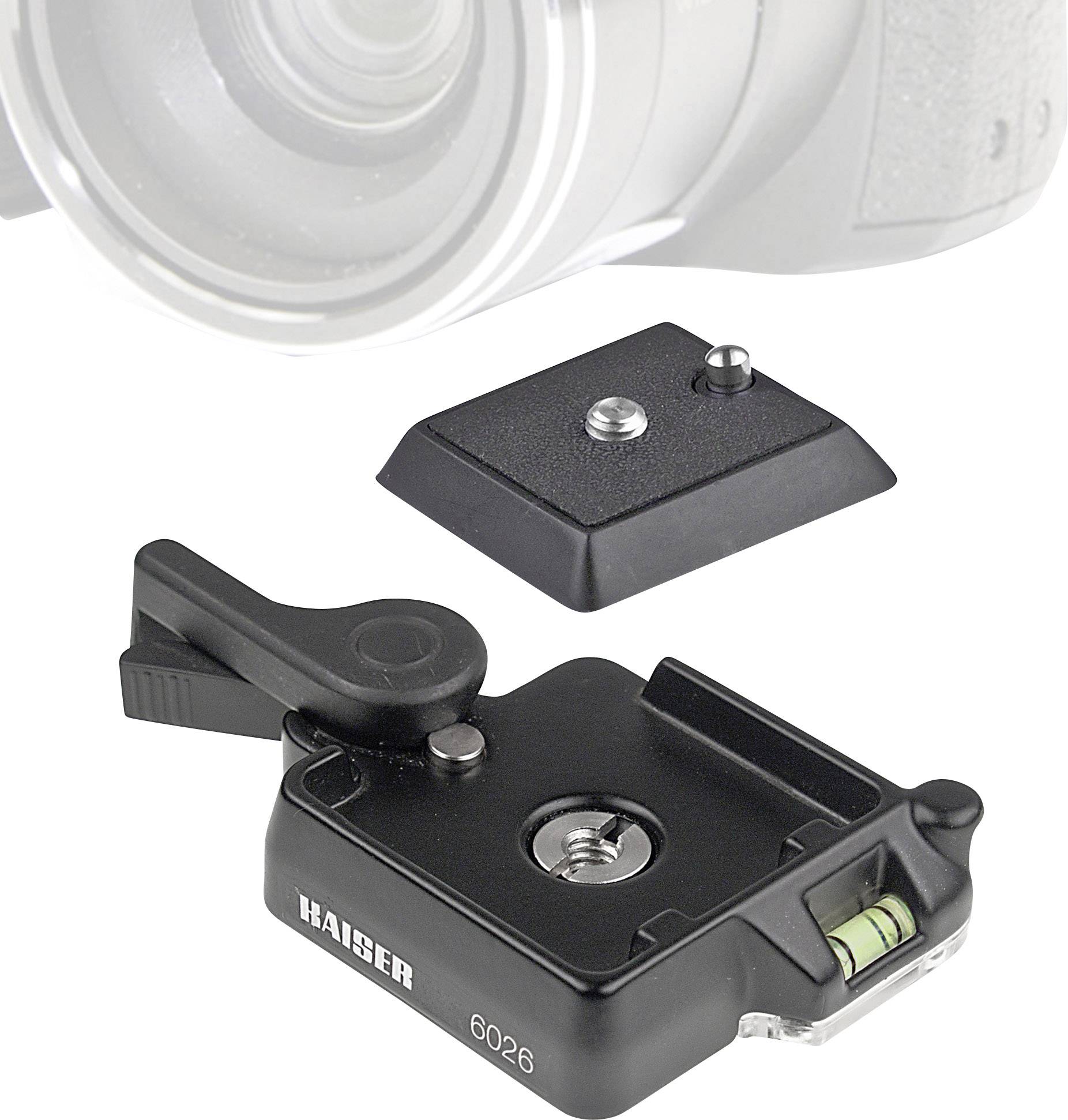 Kaiser Fototechnik 6026, Schwarz, Aluminium, 1/4", 78 mm, 59 mm, 18 mm