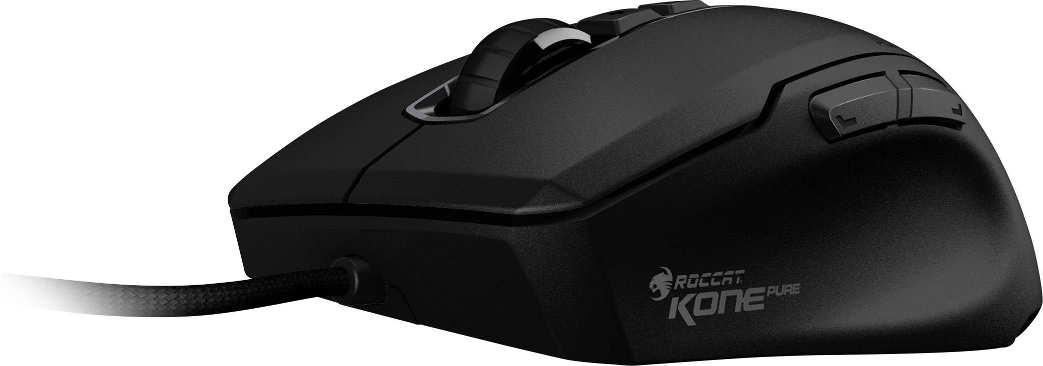 Roccat Kone Pure Owl-Eye USB Gaming-Maus Optisch Beleuchtet, Integrierter Profilspeicher Schwarz