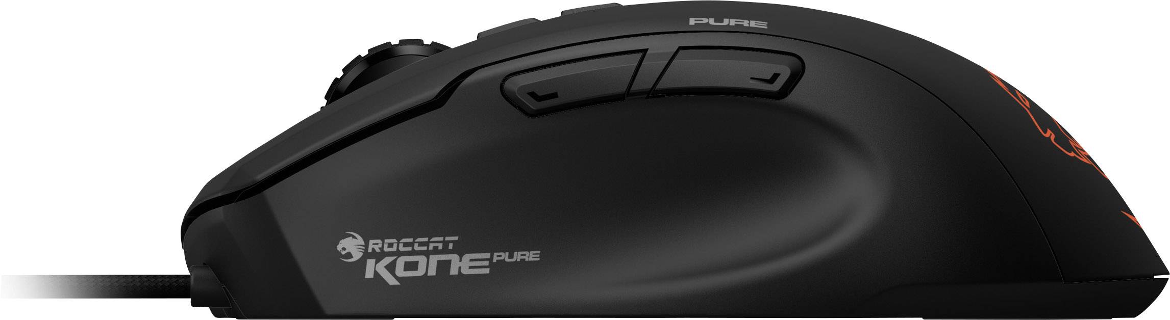 Roccat Kone Pure Owl-Eye USB Gaming-Maus Optisch Beleuchtet, Integrierter Profilspeicher Schwarz