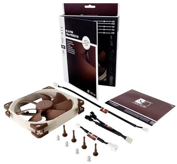 Noctua NF-A14 PWM PC-Gehäuse-Lüfter Beige, Braun (B x H x T) 140 x 140 x 25 mm