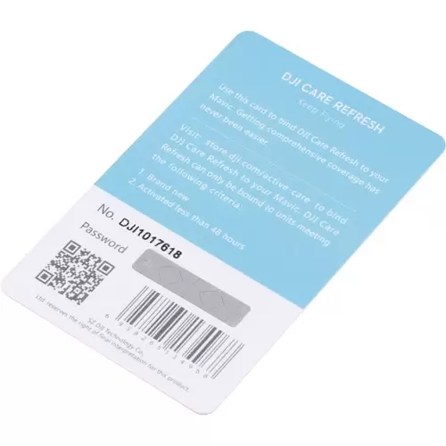 DJI Care Refresh Card Passend für: Mavic Air, DJI Mavic Air Combo DJI Care Refresh Card Passend für: Mavic Air, DJI Mavic Air Combo