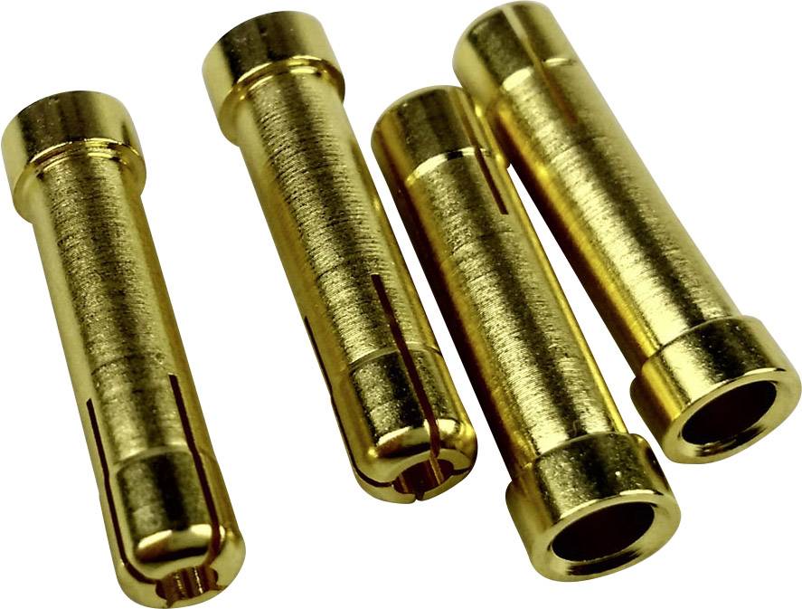 Reely Adapterstecker [1x 4mm Goldkontaktstecker - 1x 5mm Goldkontaktbuchse] 1605782