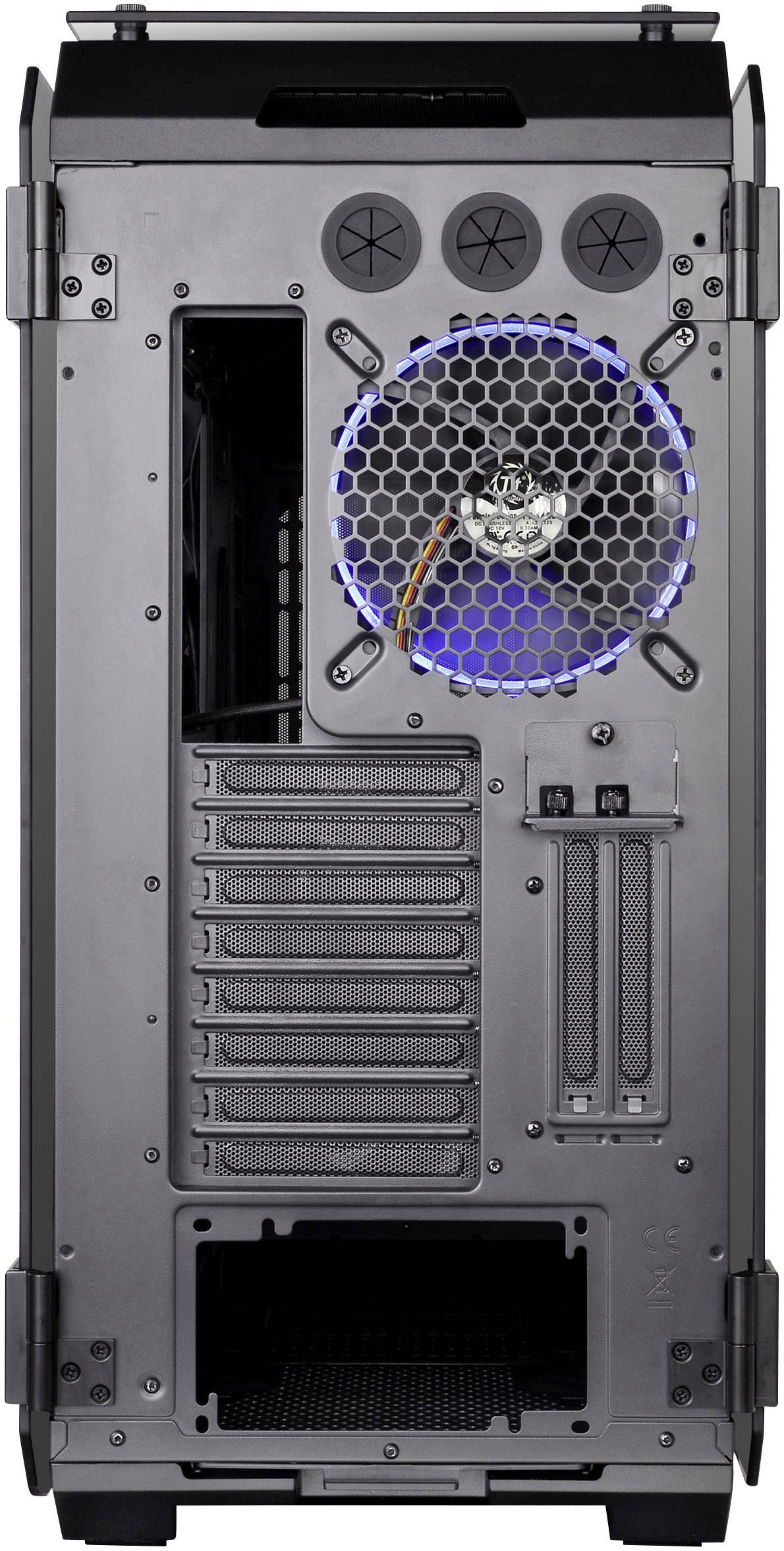 Thermaltake View 71 TG Midi-Tower PC-Gehäuse Schwarz 2 Vorinstallierte LED Lüfter, Seitenfenster, Staubfilter