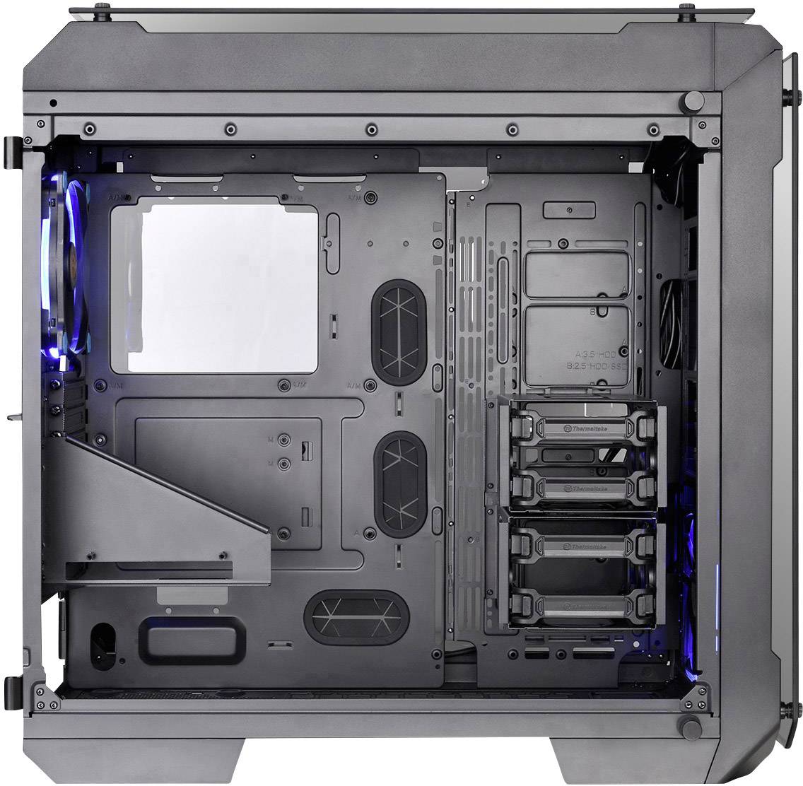 Thermaltake View 71 TG Midi-Tower PC-Gehäuse Schwarz 2 Vorinstallierte LED Lüfter, Seitenfenster, Staubfilter