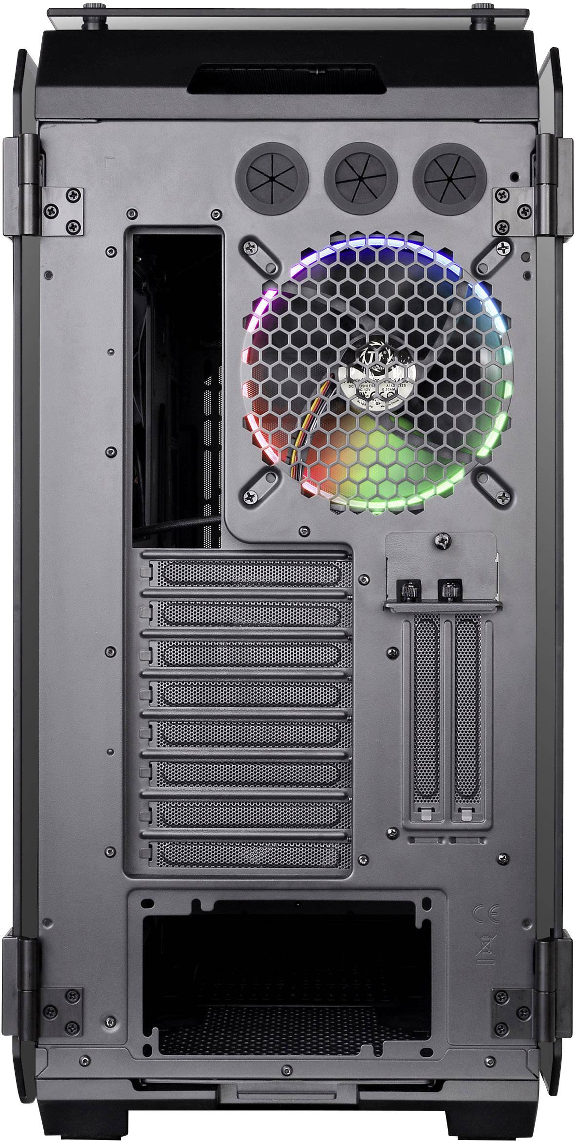 Thermaltake View 71 TG Midi-Tower PC-Gehäuse Schwarz 2 vorinstallierte Lüfter, Seitenfenster, Staubfilter