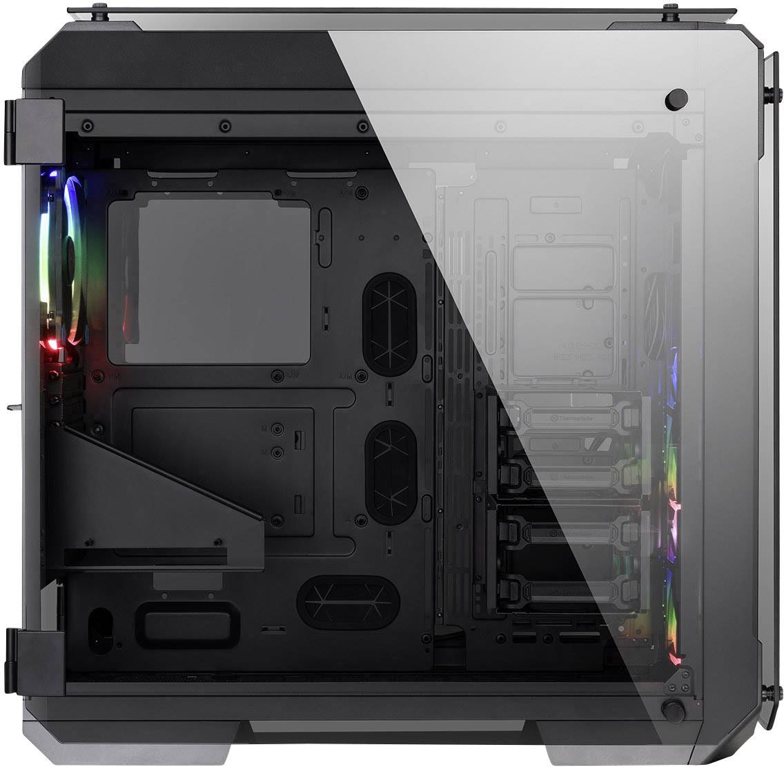 Thermaltake View 71 TG Midi-Tower PC-Gehäuse Schwarz 2 vorinstallierte Lüfter, Seitenfenster, Staubfilter