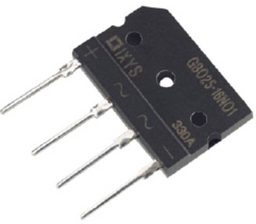 IXYS GBO25-16NO1 Brückengleichrichter SIP-4 1600V 25A Einphasig