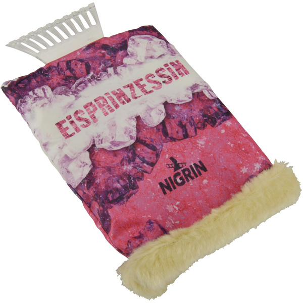 Nigrin Eisprinzessin Kunststoff Eiskratzer / Schneebesen mit Handschuh (L x  B x H) 3 x 16.5 x 30cm Pkw Pink