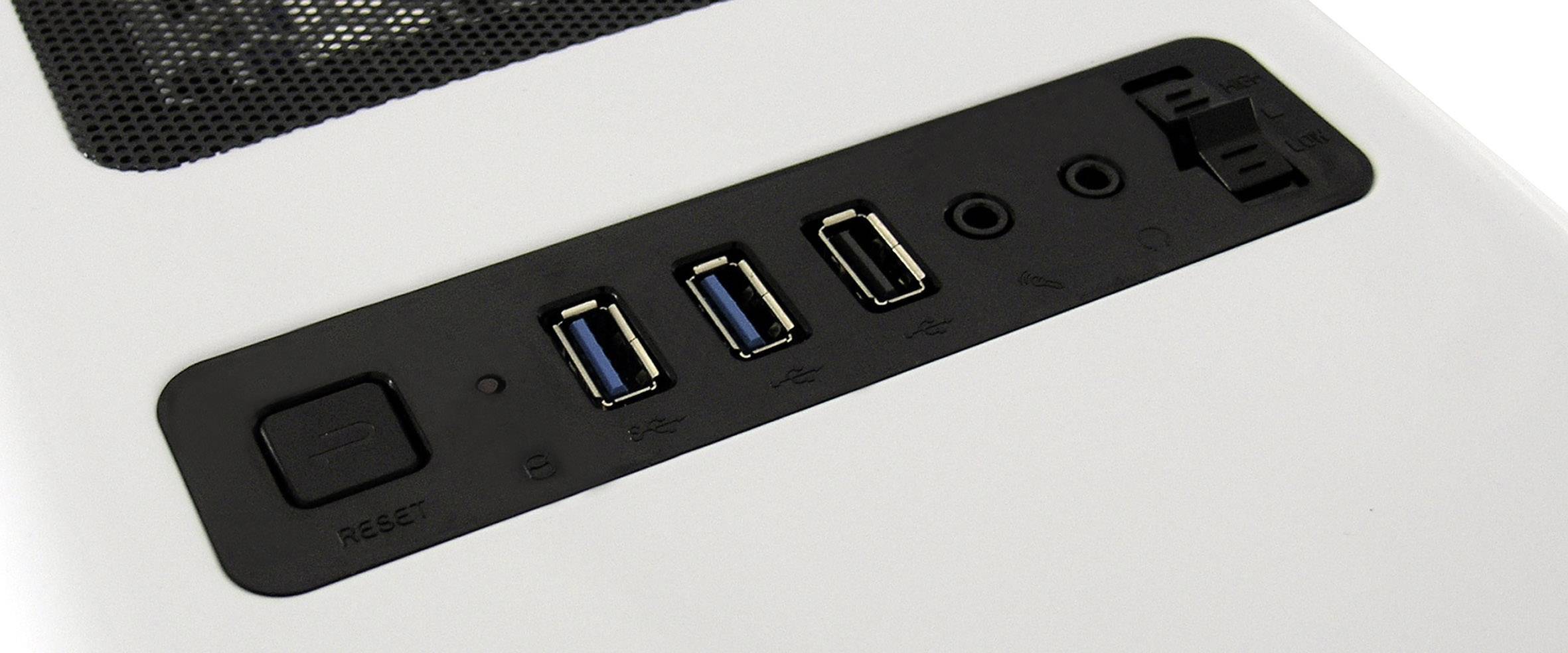 LC-Power Midi-Tower PC-Gehäuse, Gaming-Gehäuse LC-988W-ON Weiß 4 Vorinstallierte LED Lüfter, Inte