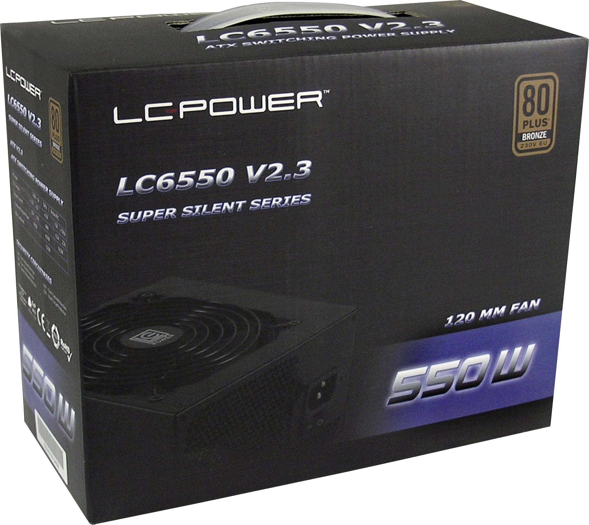 LC Power LC6550 V2.3 PC Netzteil 550W ATX 80PLUS® Bronze