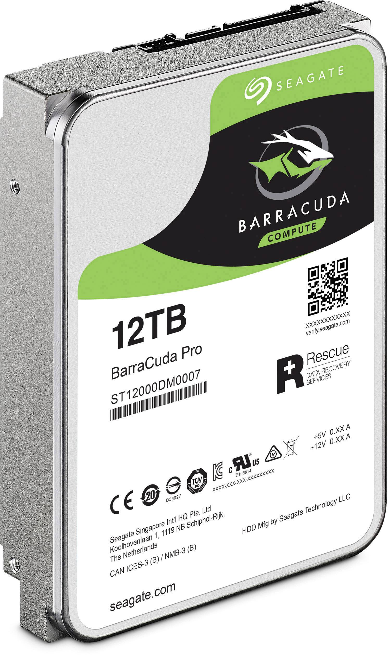 Seagate BarraCuda Pro 12 TB Interne Festplatte 8.9 cm (3.5 Zoll) ST12000DM0007 Bulk