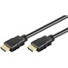Goobay HDMI Câble de raccordement 7.50 m HDMI High Speed avec Ethernet, contacts dorés noir [1x HDMI mâle - 1x HDMI mâle]