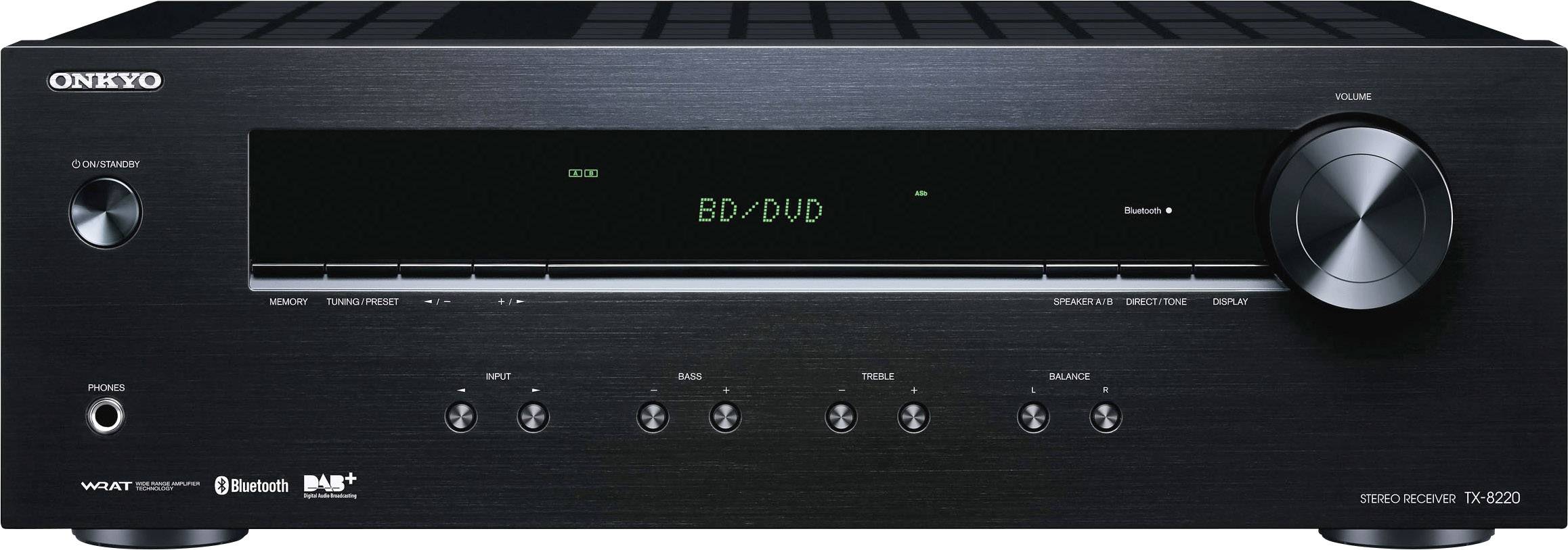 Onkyo TX-8220-B Stereo Receiver 2x100 W Schwarz Bluetooth®, DAB+