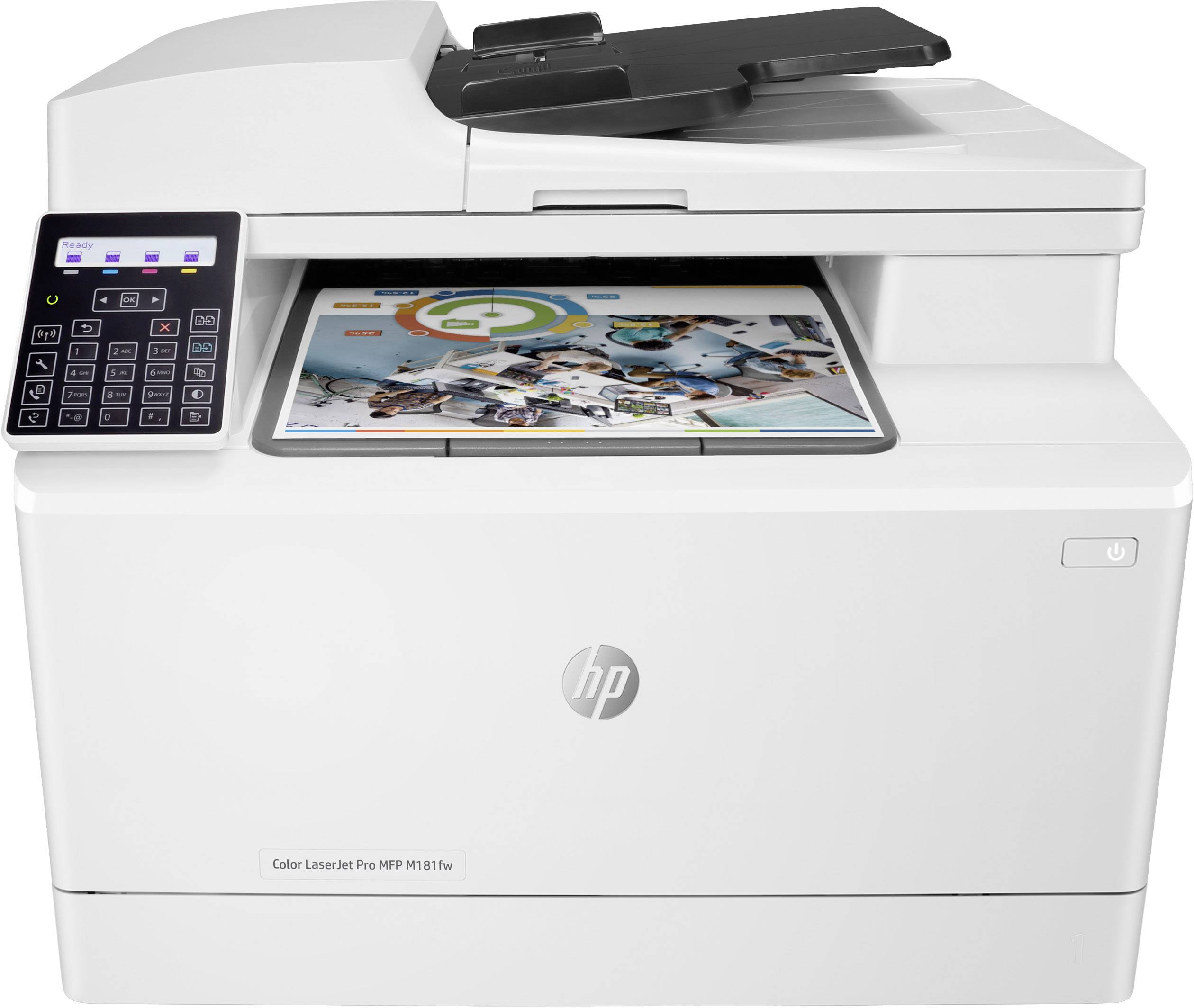HP Color LaserJet Pro MFP M181fw Multifunktionsdrucker Laser Farbe A4 Drucker, Scanner, Kopierer, Fax LAN, WLAN, ADF