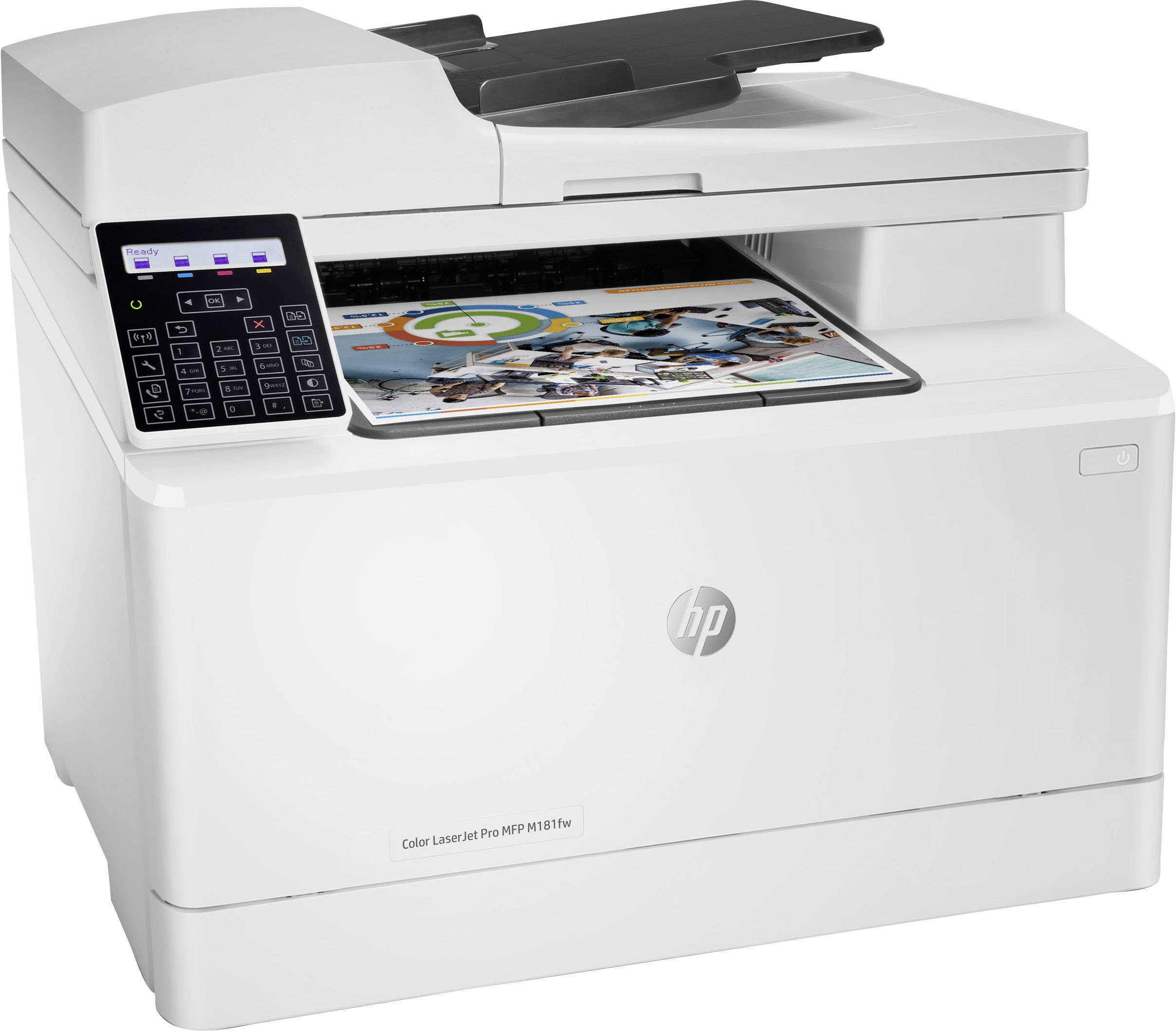 HP Color LaserJet Pro MFP M181fw Multifunktionsdrucker Laser Farbe A4 Drucker, Scanner, Kopierer, Fax LAN, WLAN, ADF