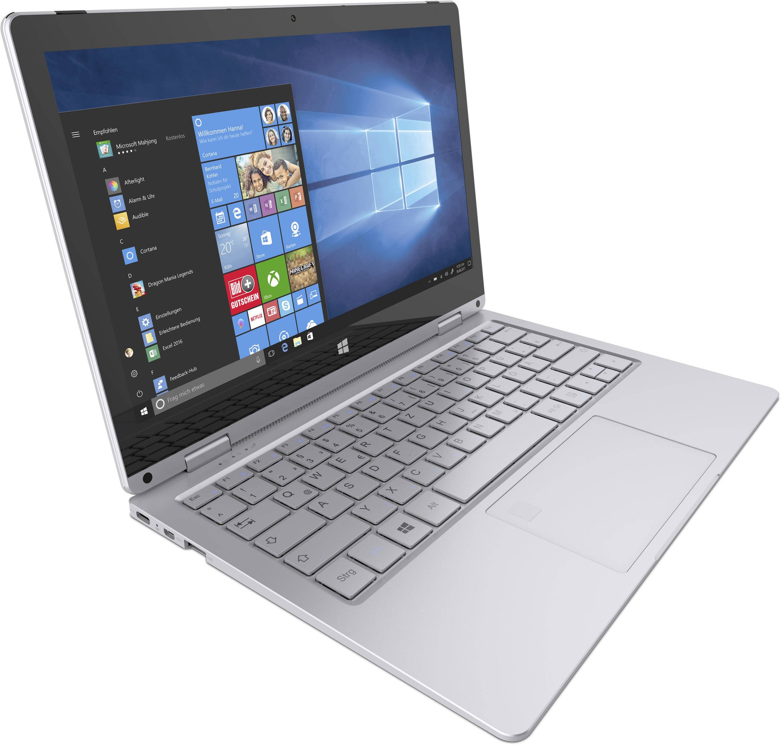 TrekStor® Notebook  29.5 cm (11.6 Zoll)  Full-HD+ Intel® Celeron® N3350 4 GB RAM  64 GB SSD Intel HD Graphics 500  Titanium, Grau  38243