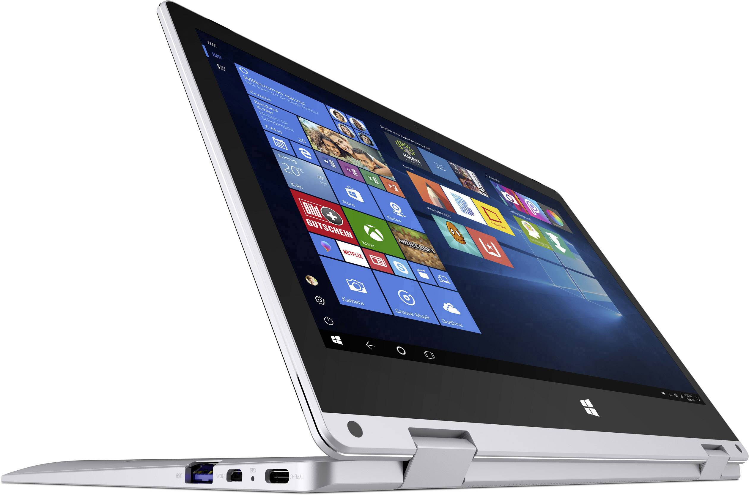 TrekStor® Notebook  29.5 cm (11.6 Zoll)  Full-HD+ Intel® Celeron® N3350 4 GB RAM  64 GB SSD Intel HD Graphics 500  Titanium, Grau  38243