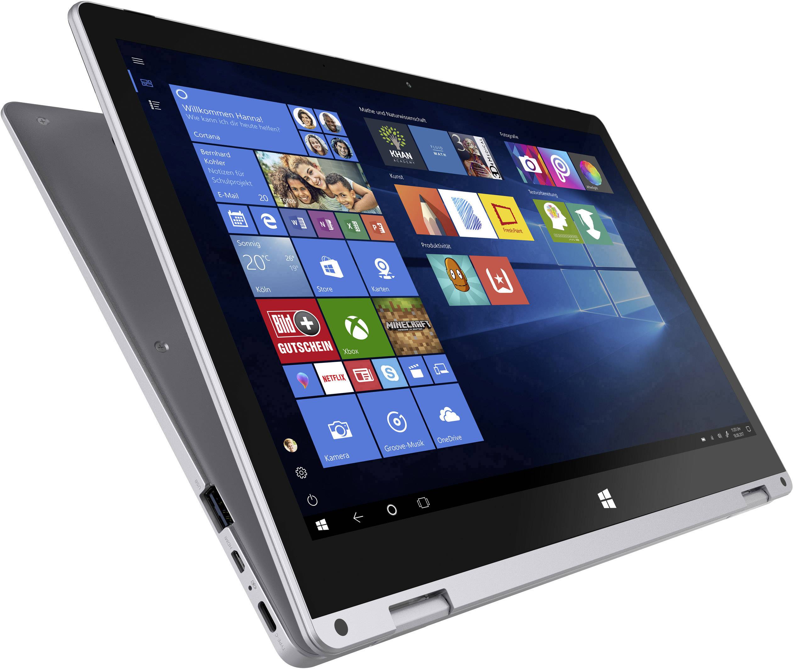 TrekStor® Primebook C13 33.8 cm (13.3 Zoll)  Full-HD+ Notebook Intel® Celeron® N3350 4 GB RAM 64 GB eMMC 64 GB SSD Intel HD Graphics 500 Win 10 Hom