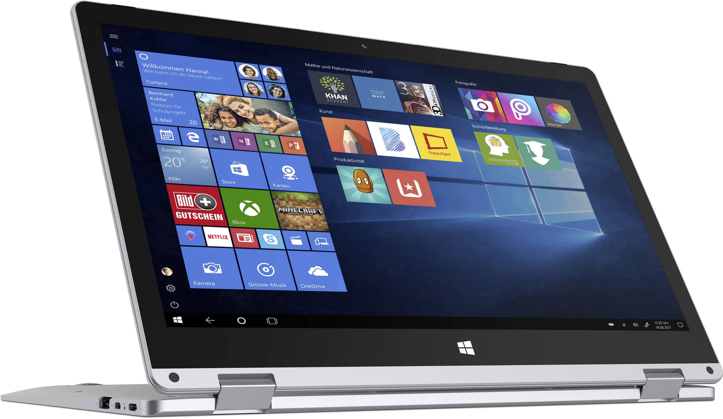 TrekStor® Primebook C13 33.8 cm (13.3 Zoll)  Full-HD+ Notebook Intel® Celeron® N3350 4 GB RAM 64 GB eMMC 64 GB SSD Intel HD Graphics 500 Win 10 Hom