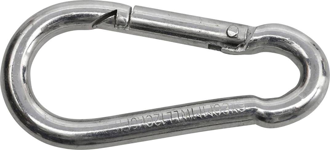 SWG 680 154 860 75 Feuerwehrkarabinerhaken Stahl galvanisch verzinkt (L x B) 60 mm x 6 mm