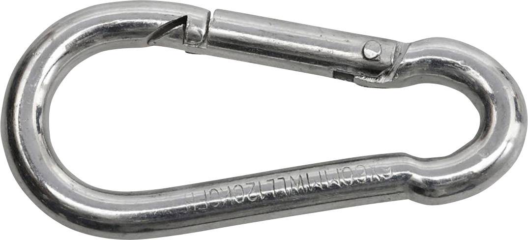 SWG 680 154 861 80 Feuerwehrkarabinerhaken Stahl galvanisch verzinkt (L x B) 60 mm x 6 mm