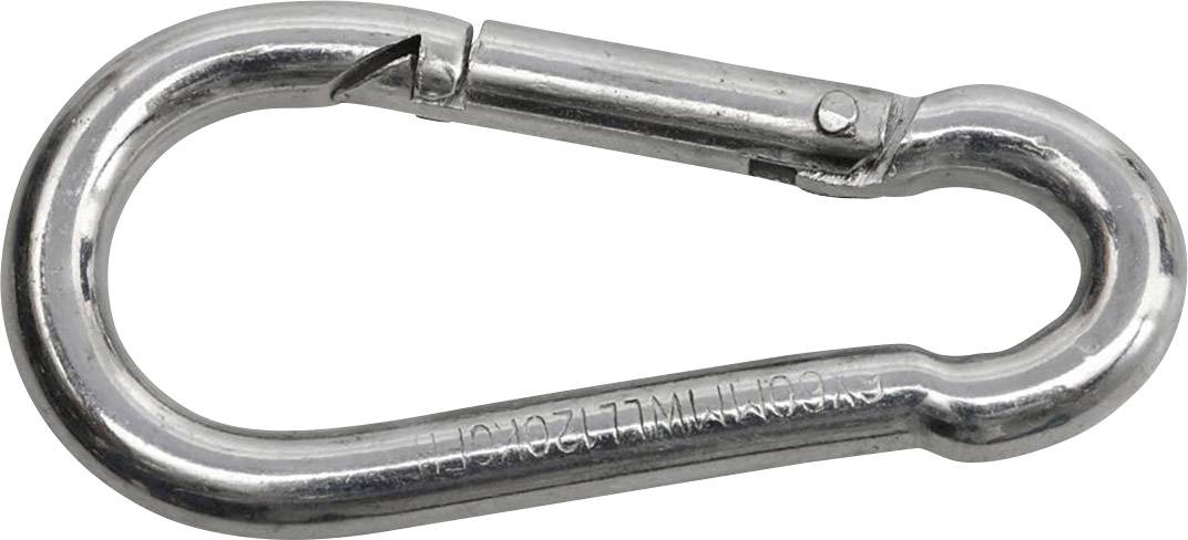 SWG 680 154 880 75 Feuerwehrkarabinerhaken Stahl galvanisch verzinkt (L x B) 80 mm x 8 mm