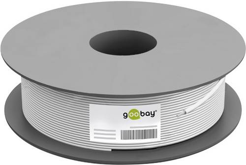 Goobay 67098 Koaxialkabel Außen-Durchmesser: 7.05mm 75Ω 110 dB Weiß 100m