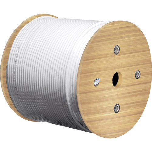Goobay 67117 Koaxialkabel Außen-Durchmesser: 7.10 mm  75 Ω 110 dB Weiß 500 m
