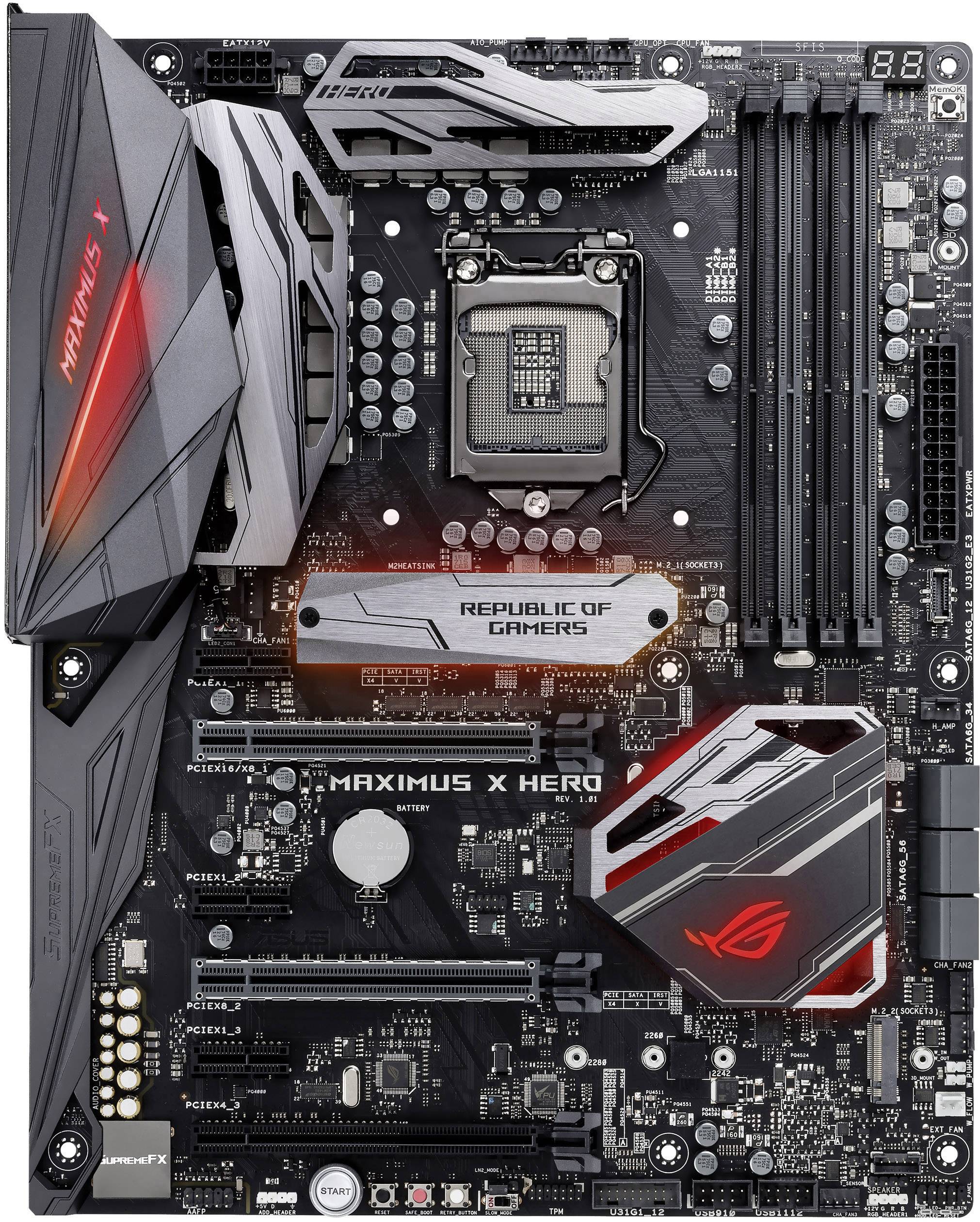 Asus ROG Maximus X Hero Mainboard Sockel Intel® 1151v2 Formfaktor ATX Mainboard-Chipsatz Intel® Z37