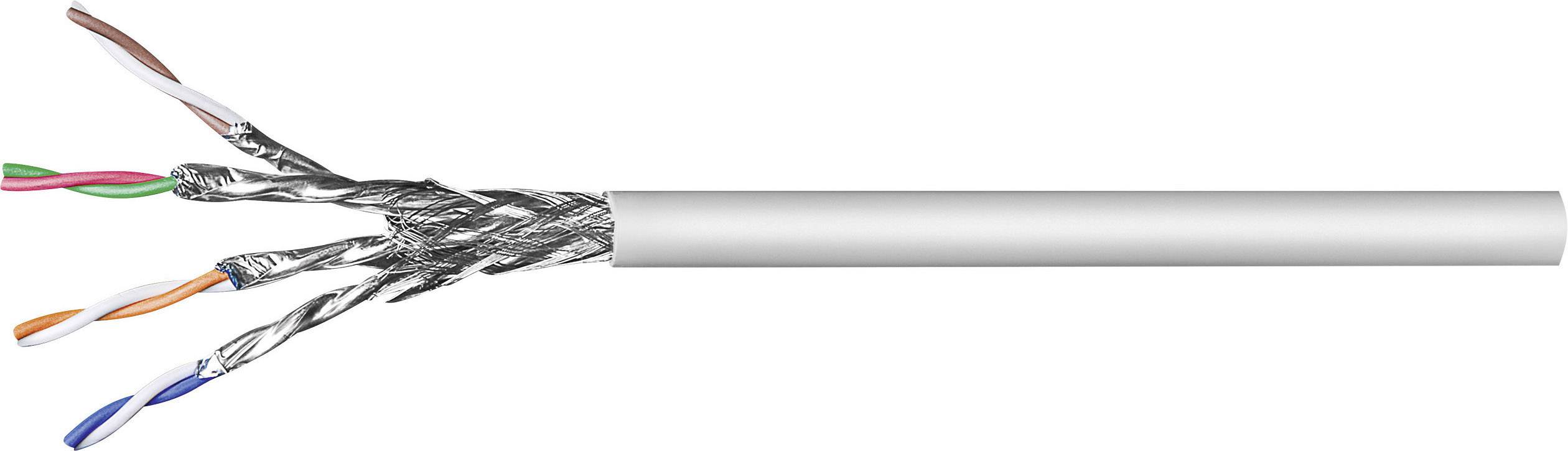 Goobay 96094 Netzwerkkabel CAT 6a S/FTP 4 x 2 x 0.12 mm² Grau 100 m